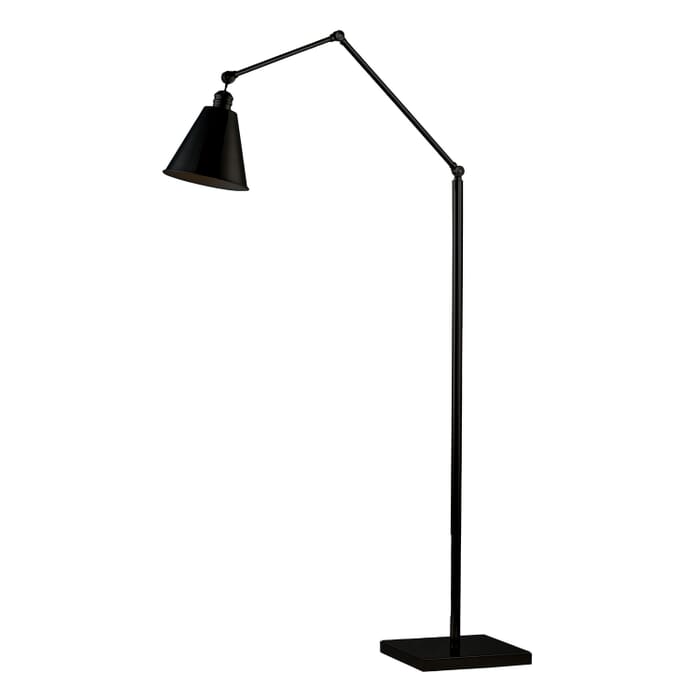 Library 1-Light Floor Lamp in Black Library 1-Light Floor Lamp in Black