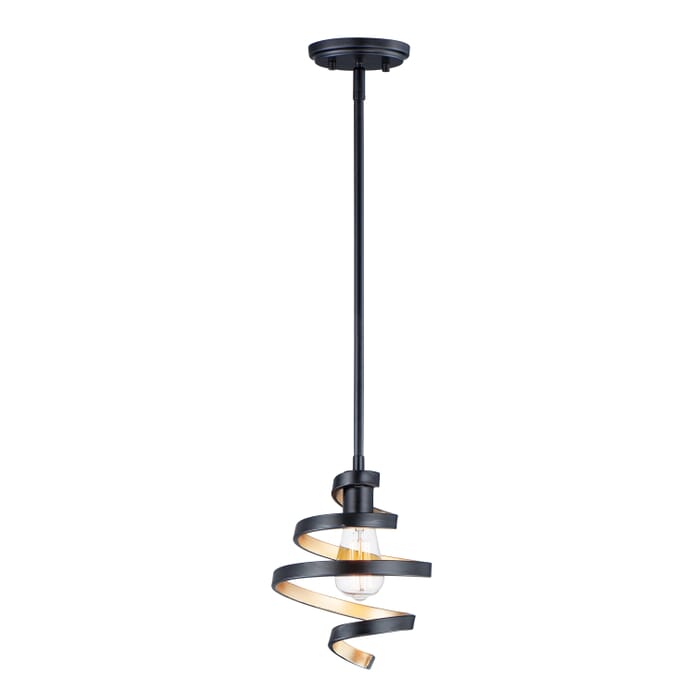 Maxim Twister Pendant Light in Black and Gold Maxim Twister Pendant Light in Black and Gold