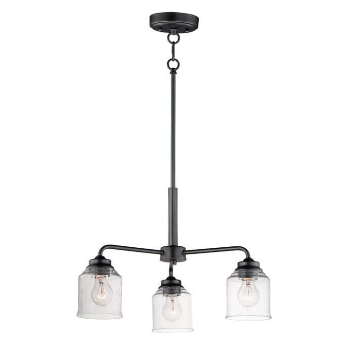 Maxim Acadia 3-Light Transitional Chandelier in Black Maxim Acadia 3-Light Transitional Chandelier in Black