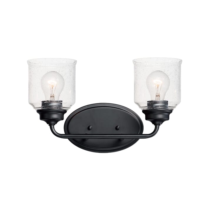 Maxim Acadia 2-Light Bathroom Vanity Light in Black Maxim Acadia 2-Light Bathroom Vanity Light in Black