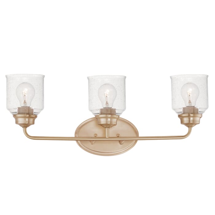 Acadia 3-Light Bathroom Vanity Light in Heritage Acadia 3-Light Bathroom Vanity Light in Heritage
