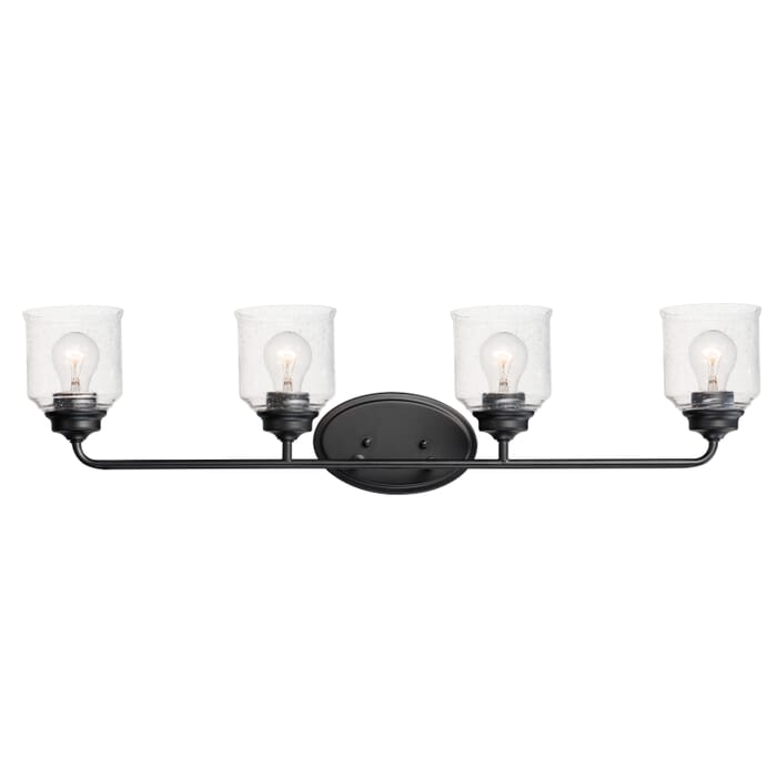Maxim Acadia 4-Light Bathroom Vanity Light in Black Maxim Acadia 4-Light Bathroom Vanity Light in Black