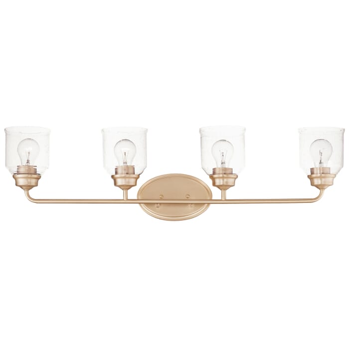 Acadia 4-Light Bathroom Vanity Light in Heritage Acadia 4-Light Bathroom Vanity Light in Heritage
