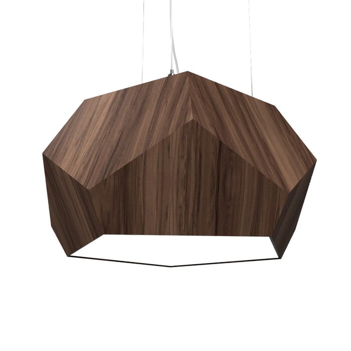 Facet LED Pendant in American Walnut Facet LED Pendant in American Walnut