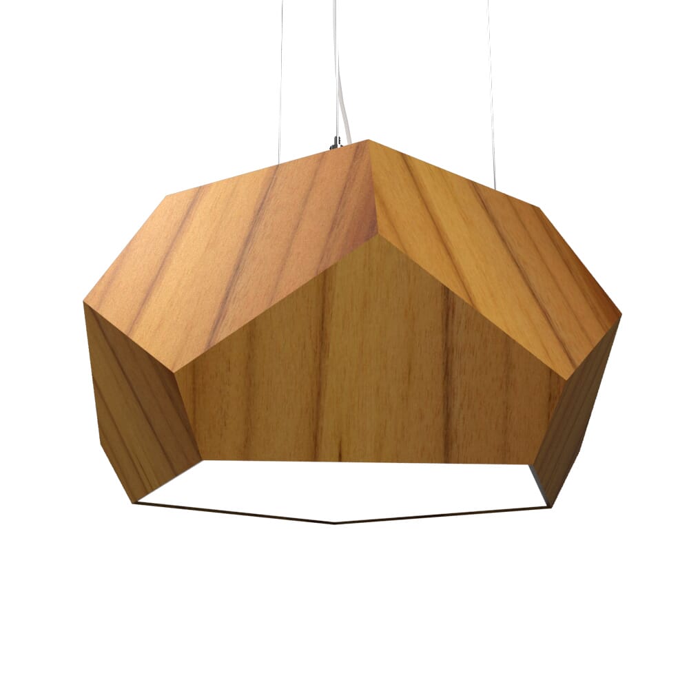 Facet 3-Light Pendant in Teak