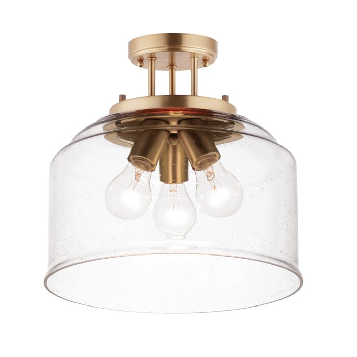 Acadia 3-Light Semi-Flush Mount in Heritage Acadia 3-Light Semi-Flush Mount in Heritage
