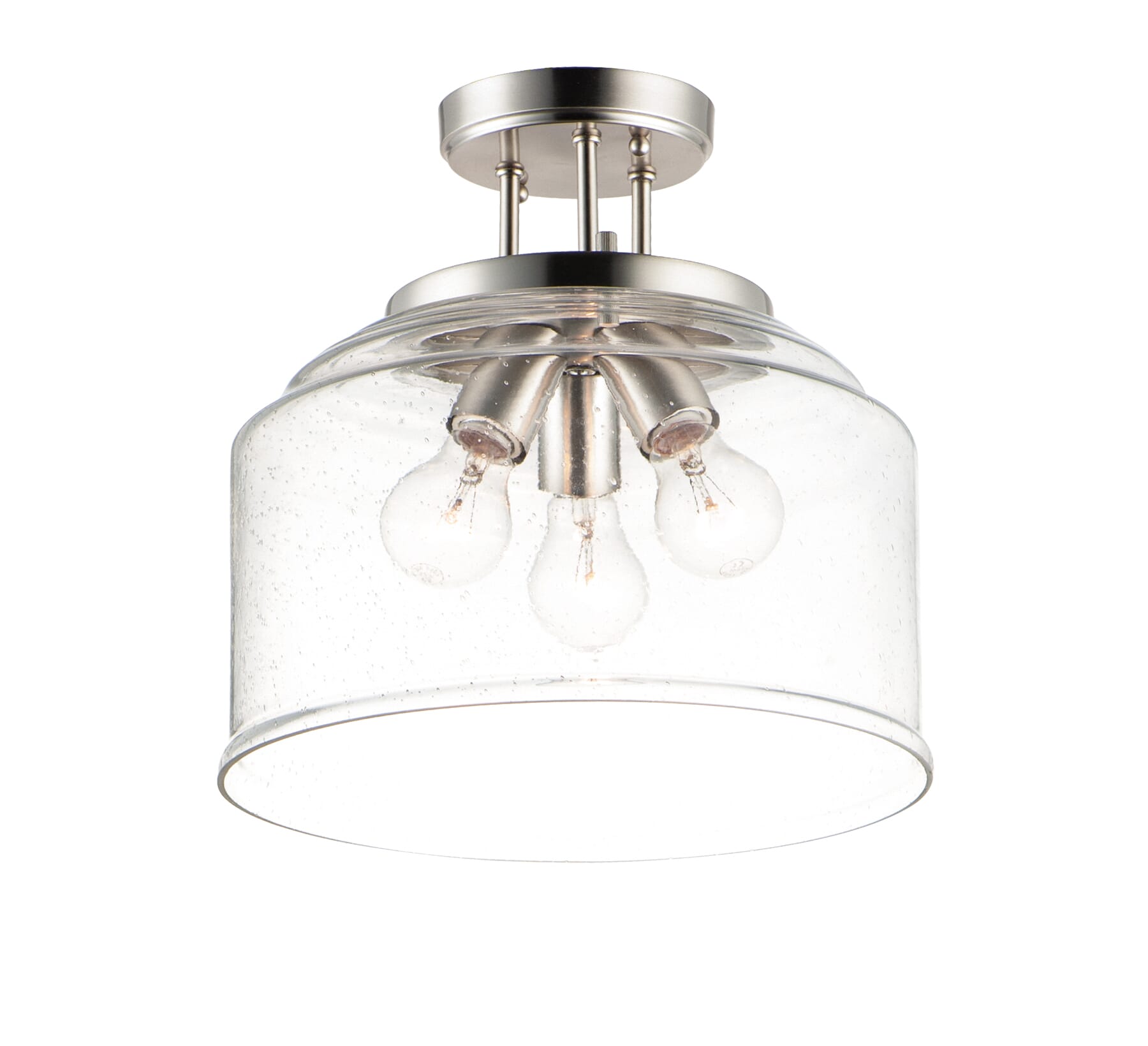 Maxim Acadia 3 Light Ceiling In Satin Nickel Ceiling Light In Satin Nickel