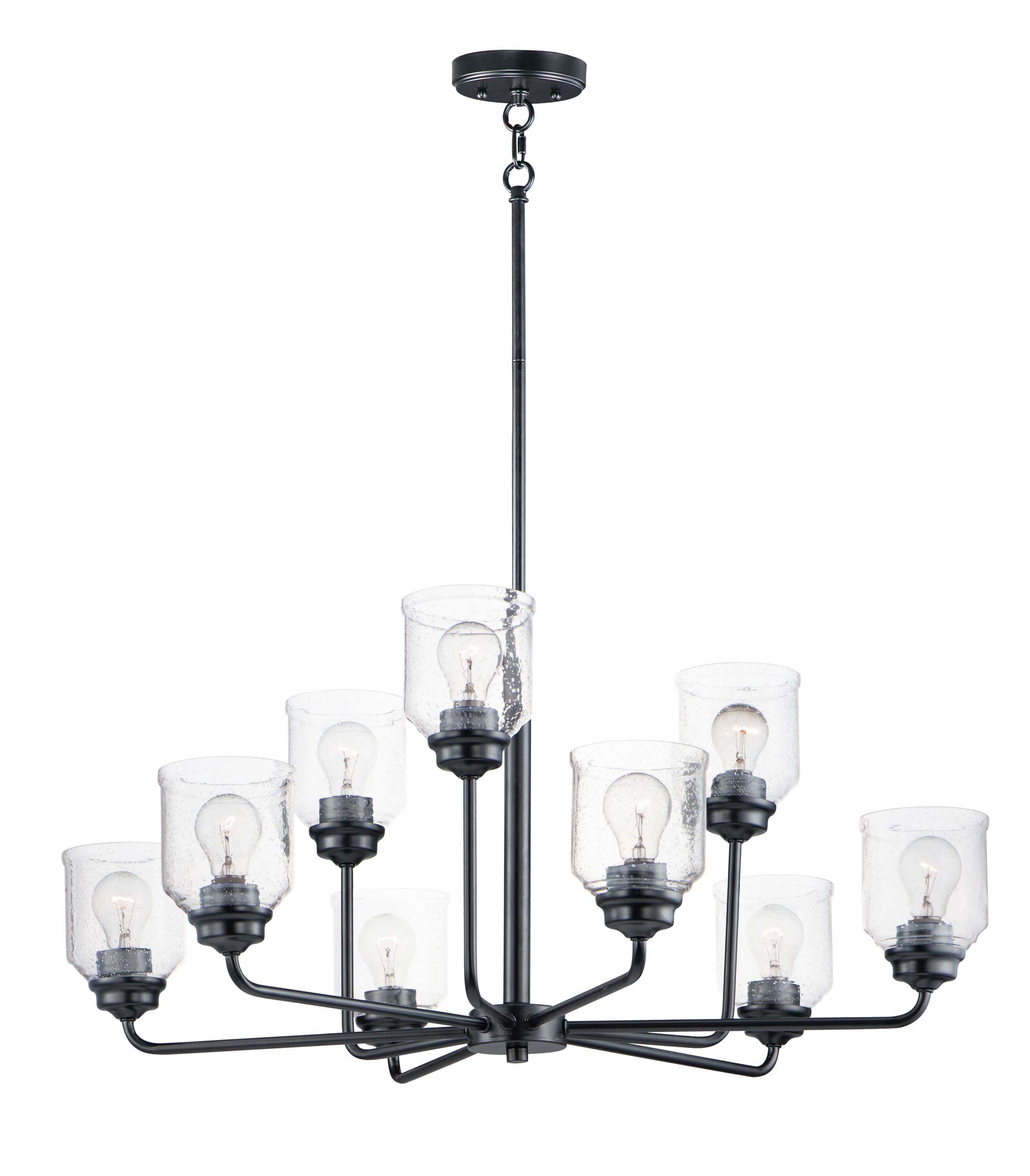 Maxim Acadia 9-Light Transitional Chandelier in Black