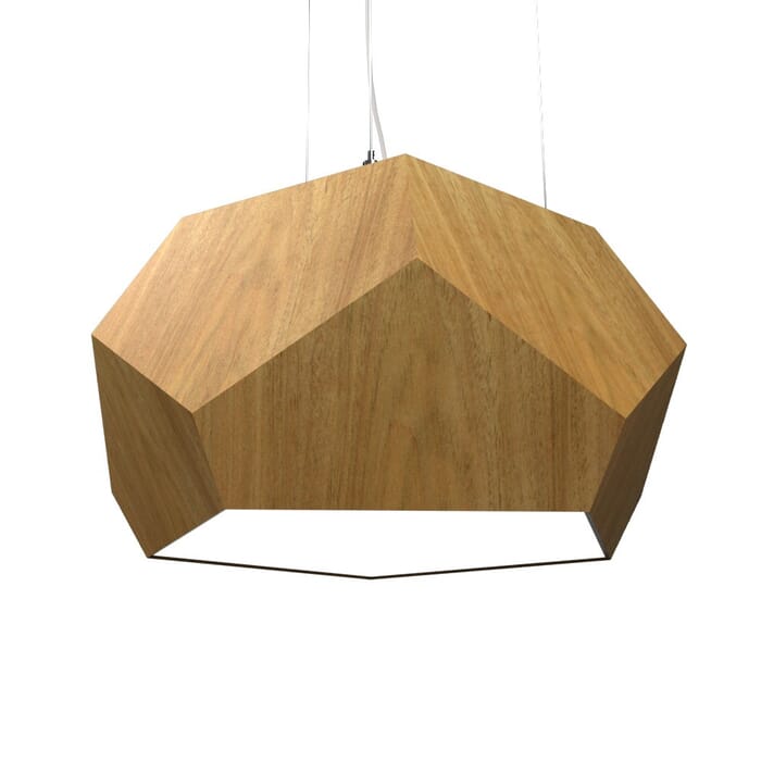 Facet LED Pendant in Louro Freijo Facet LED Pendant in Louro Freijo