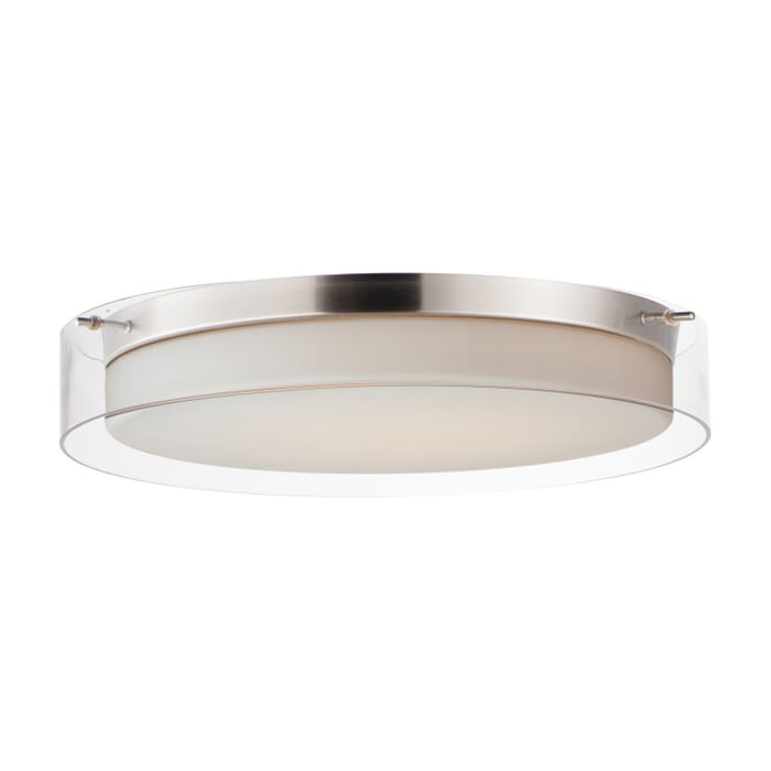 Duo 1-Light LED Flush Mount in Satin Nickel Duo 1-Light LED Flush Mount in Satin Nickel