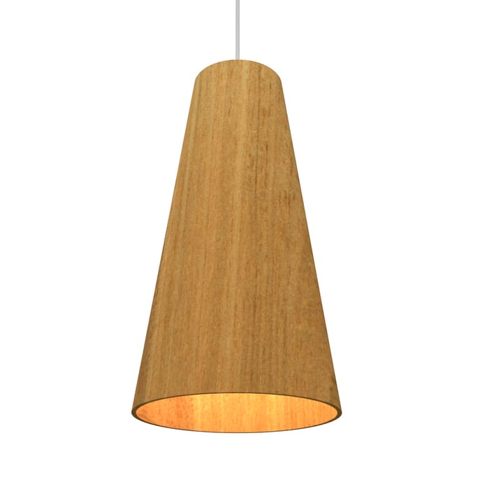 Conical 1-Light Pendant in Louro Freijo Conical 1-Light Pendant in Louro Freijo
