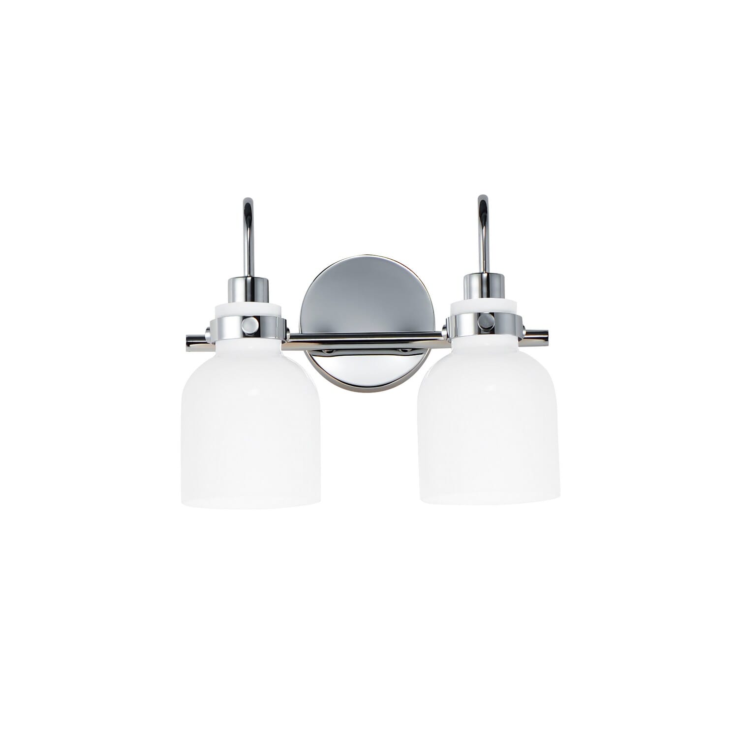 Polished Chrome Two Light Bath Vanity from the Milk Collection