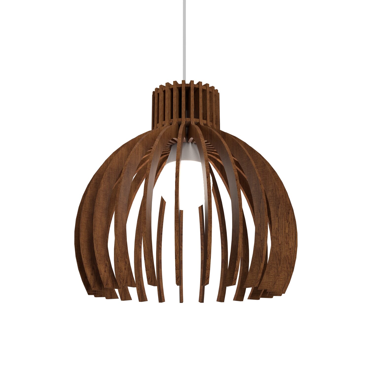 Stecche di Legno 1-Light Pendant in Imbuia