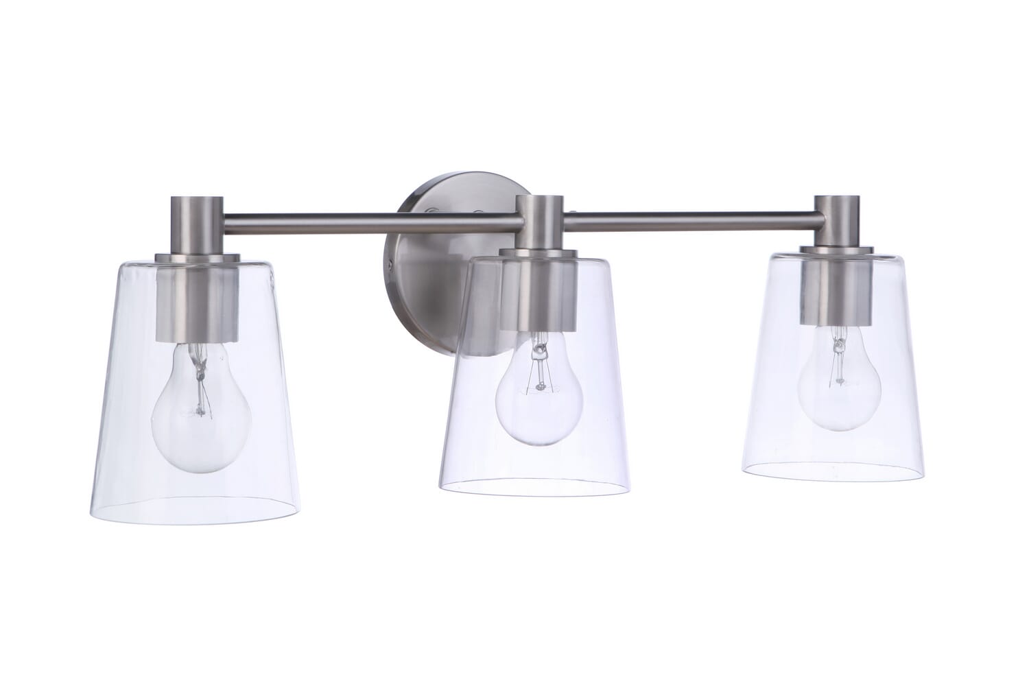 Emilio 3-Light Bathroom Vanity Light in Brushed Polished Nickel