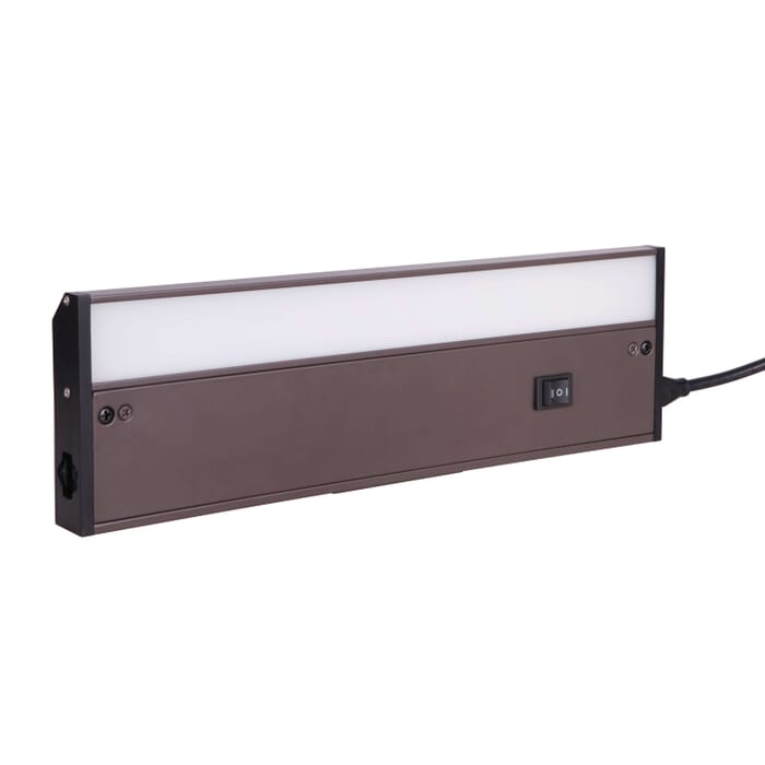 Undercabinet Light Bars 1-Light LED Under Cabinet Light Bar in Bronze Undercabinet Light Bars 1-Light LED Under Cabinet Light Bar in Bronze