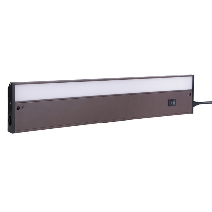 Undercabinet Light Bars 1-Light LED Under Cabinet Light Bar in Bronze Undercabinet Light Bars 1-Light LED Under Cabinet Light Bar in Bronze