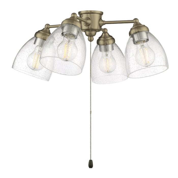 Light Kit-Armed 4-Light LED Fan Light Kit in Satin Brass Light Kit-Armed 4-Light LED Fan Light Kit in Satin Brass