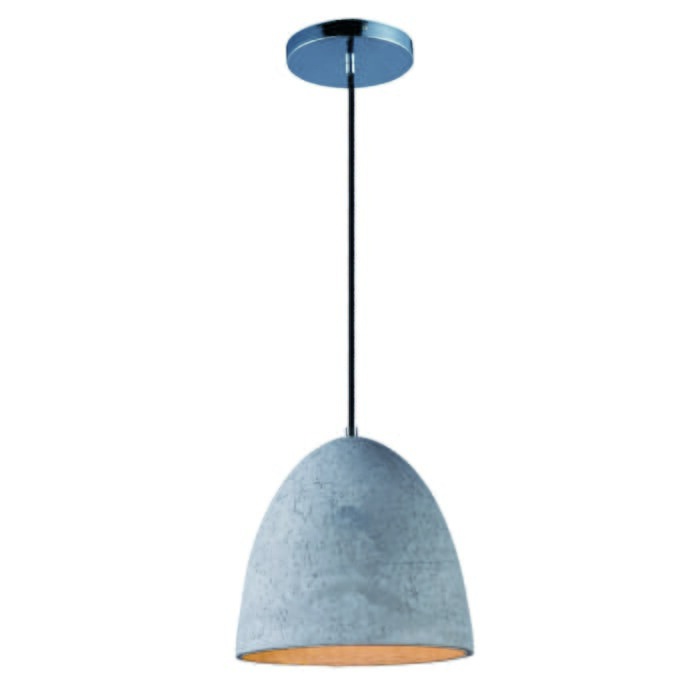 Maxim Crete 12" Concrete Pendant Light in Polished Chrome Maxim Crete 12" Concrete Pendant Light in Polished Chrome
