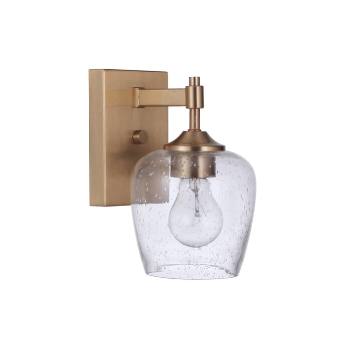 Craftmade Stellen Bathroom Vanity Light in Satin Brass Craftmade Stellen Bathroom Vanity Light in Satin Brass