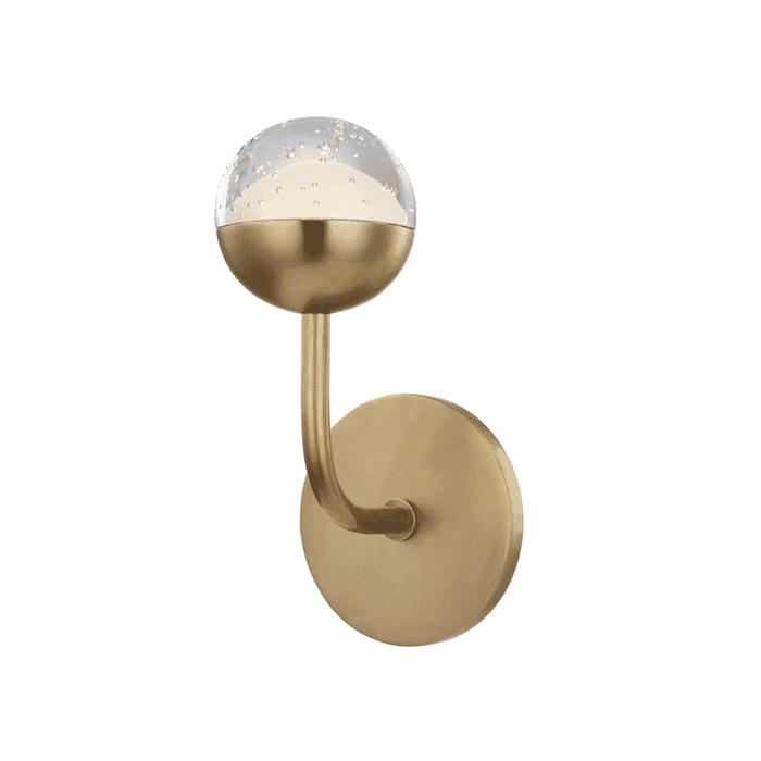 Hudson Valley Boca 5" Bathroom Vanity Light in Aged Brass Hudson Valley Boca 5" Bathroom Vanity Light in Aged Brass