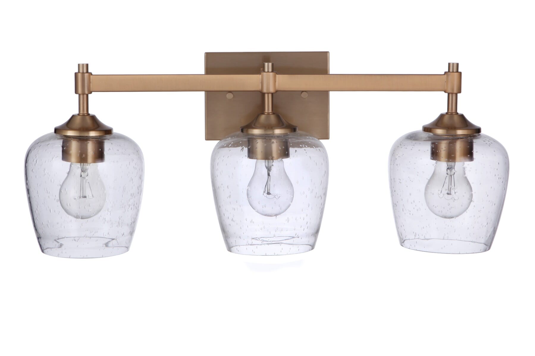 Craftmade Stellen 3-Light Bathroom Vanity Light in Satin Brass