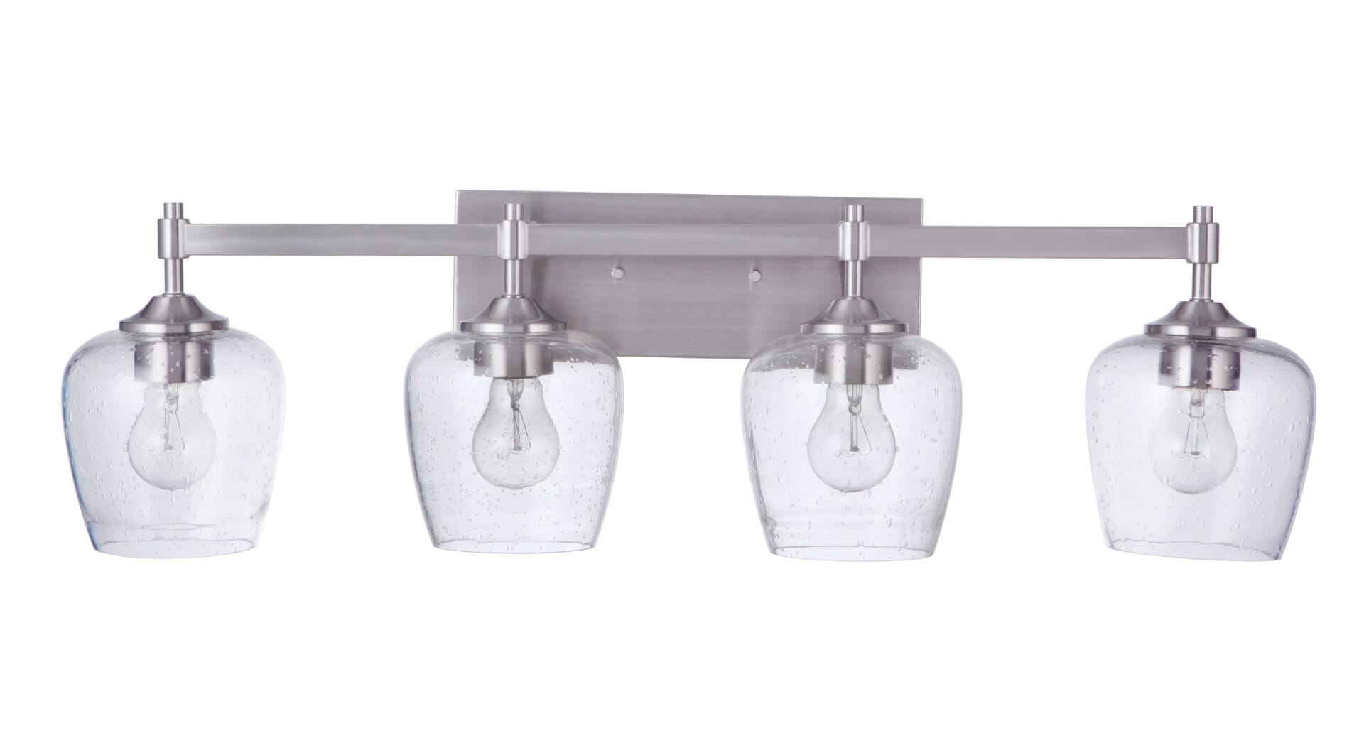 Craftmade Stellen 4-Light Bathroom Vanity Light in Brushed Polished Nickel