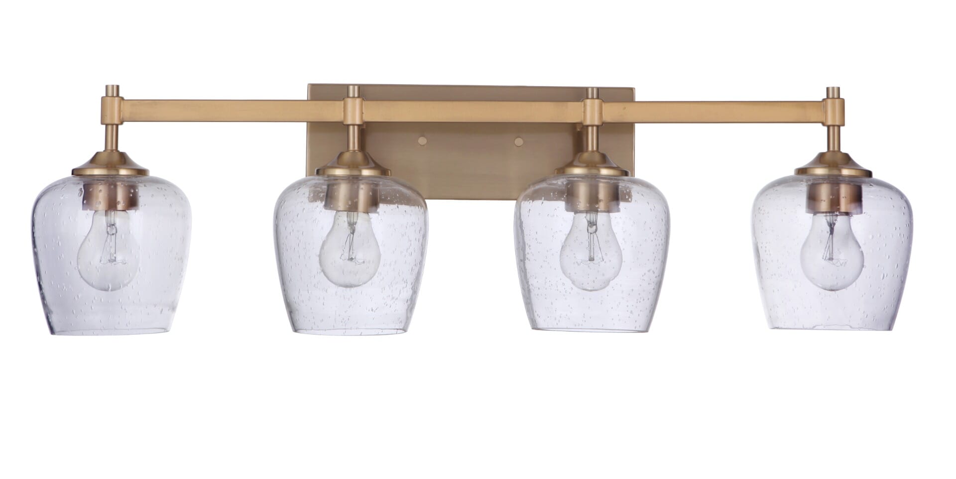 Craftmade Stellen 4-Light Bathroom Vanity Light in Satin Brass