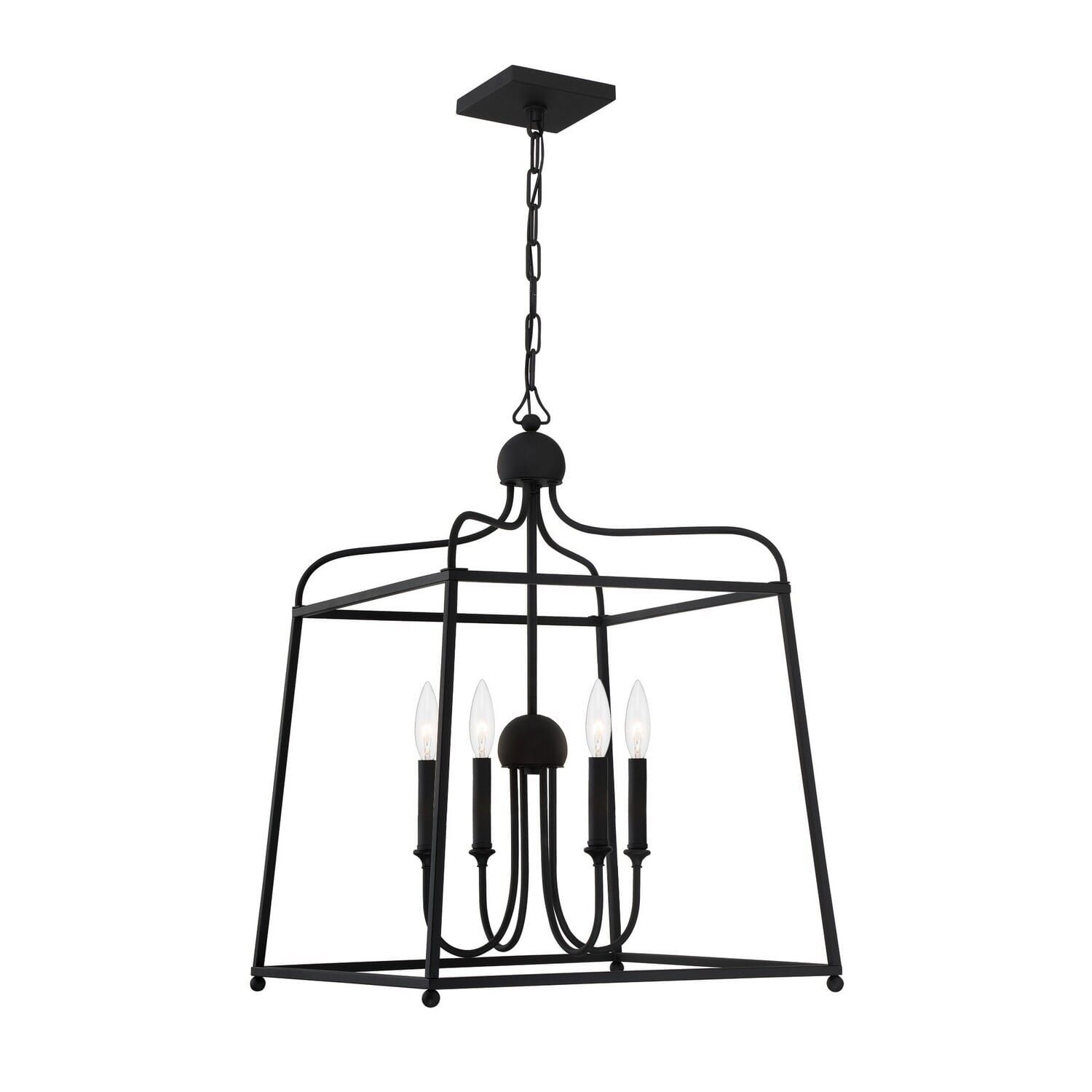 Sylvan 4-Light Chandelier in Forge Black