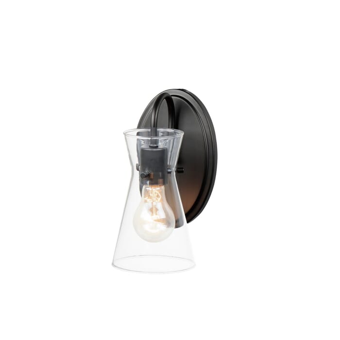 Ava 1-Light Wall Sconce in Black Ava 1-Light Wall Sconce in Black