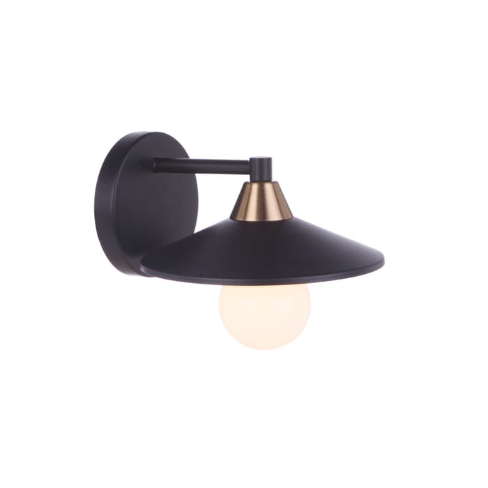 Craftmade Isaac Wall Sconce in Flat Black with Satin Brass Craftmade Isaac Wall Sconce in Flat Black with Satin Brass