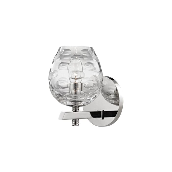 Hudson Valley Burns 5" Bathroom Vanity Light in Polished Nickel Hudson Valley Burns 5" Bathroom Vanity Light in Polished Nickel