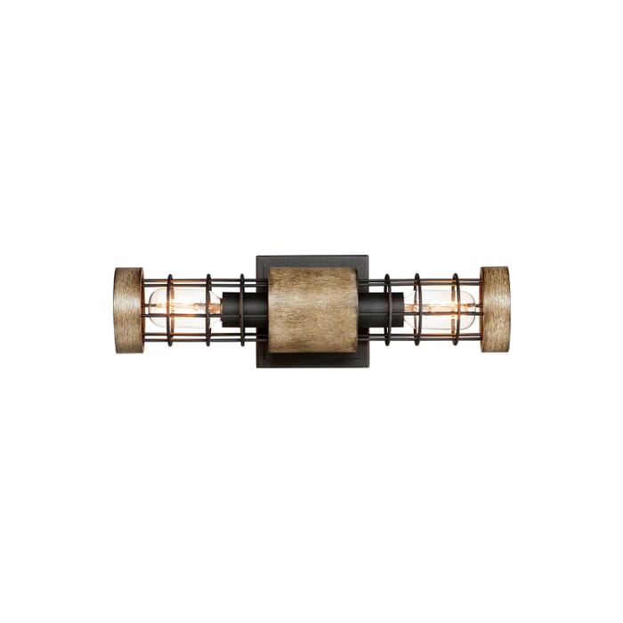 Homestead 2-Light Wall Sconce in Driftwood with Black Homestead 2-Light Wall Sconce in Driftwood with Black
