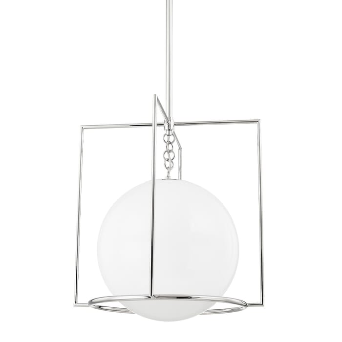 Frankie 1-Light Pendant in Polished Nickel Frankie 1-Light Pendant in Polished Nickel