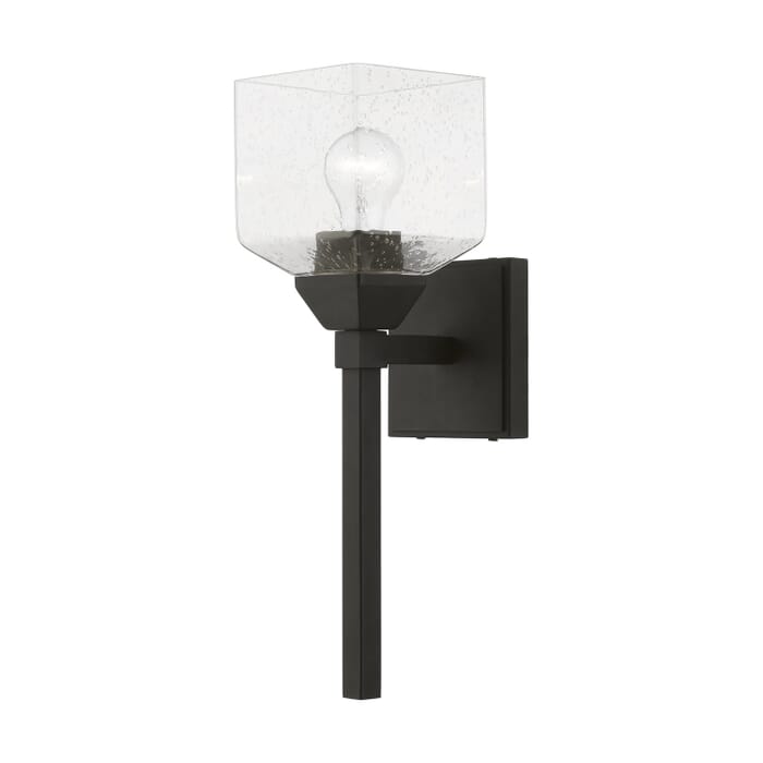 Aragon 1-Light Bathroom Vanity Sconce in Black Aragon 1-Light Bathroom Vanity Sconce in Black