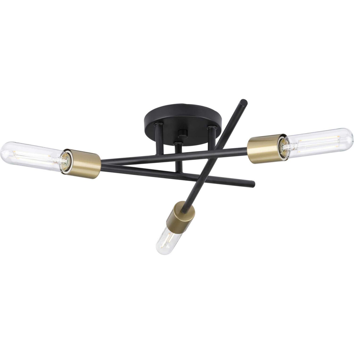 Antique Bronze Three Light Semi Flush Mount from the Astra Collection