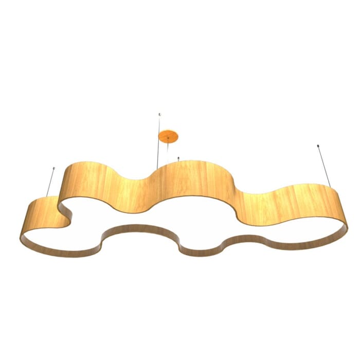 Conical LED Pendant in Louro Freijo Conical LED Pendant in Louro Freijo