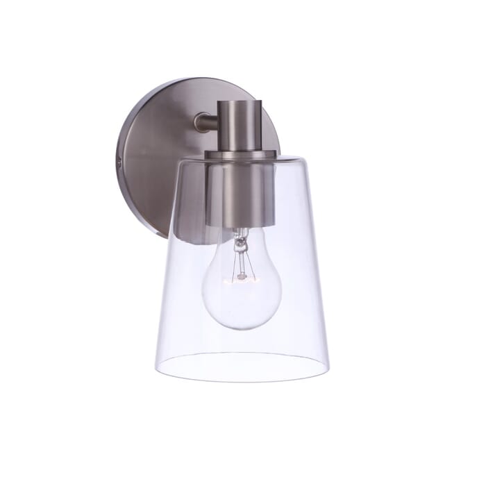 Craftmade Emilio Wall Sconce in Brushed Polished Nickel Craftmade Emilio Wall Sconce in Brushed Polished Nickel