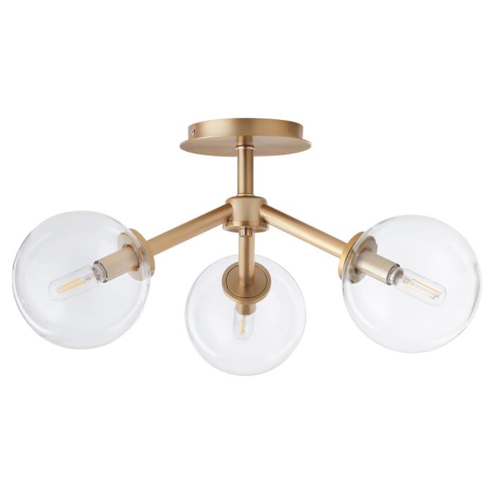 Three Light Ceiling Mount by Quorum Three Light Ceiling Mount by Quorum