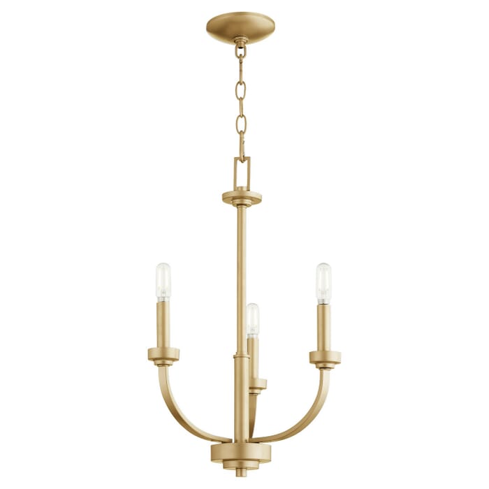 Three Light Chandelier by Quorum Three Light Chandelier by Quorum