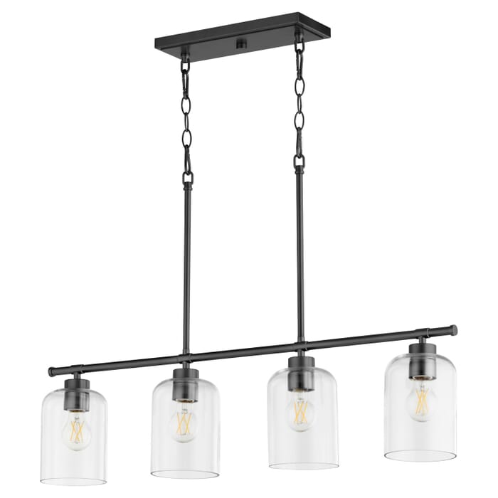 Four Light Linear Chandelier by Quorum Four Light Linear Chandelier by Quorum