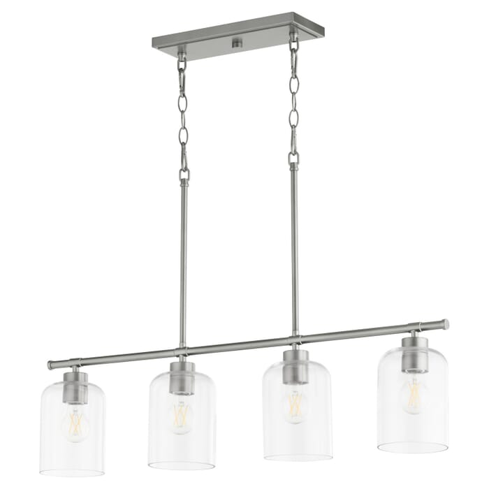 Four Light Linear Chandelier by Quorum Four Light Linear Chandelier by Quorum
