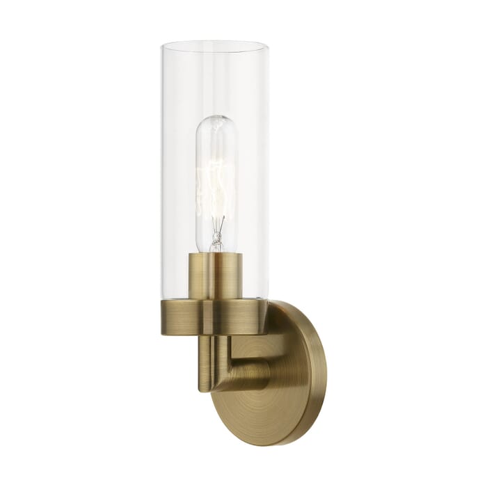 Ludlow 1-Light Wall Sconce in Antique Brass Ludlow 1-Light Wall Sconce in Antique Brass