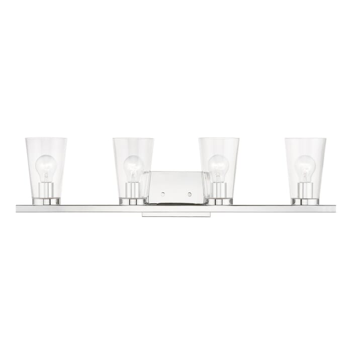 Cityview 4-Light Bathroom Vanity Sconce in Polished Chrome Cityview 4-Light Bathroom Vanity Sconce in Polished Chrome