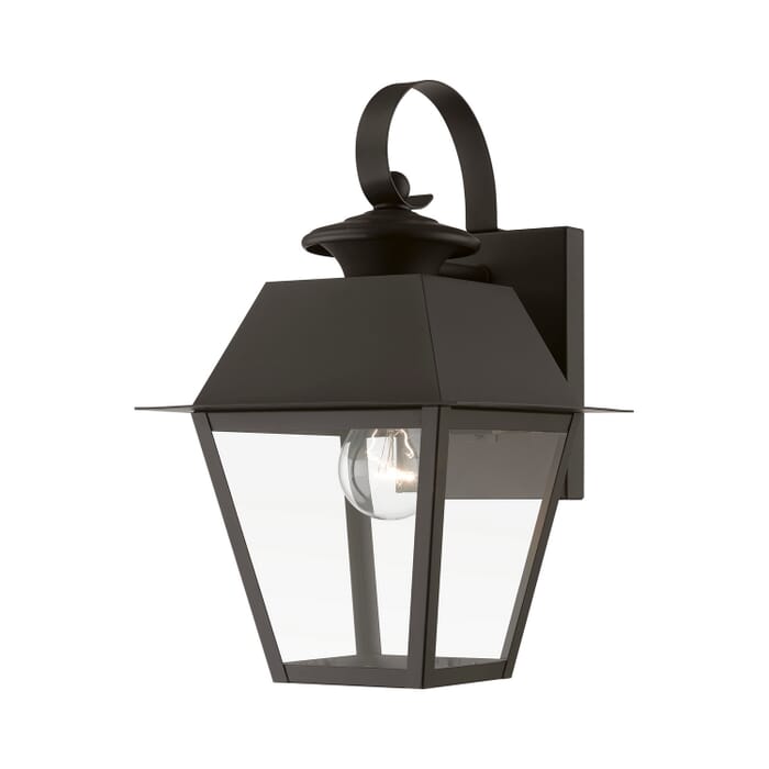 Wentworth 1-Light Outdoor Wall Lantern in Bronze Wentworth 1-Light Outdoor Wall Lantern in Bronze