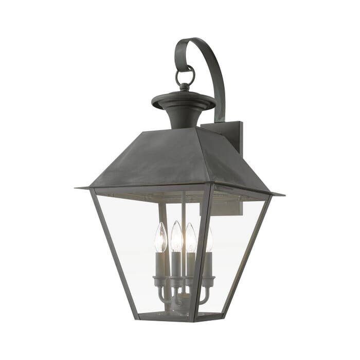 Wentworth 4-Light Outdoor Wall Lantern in Charcoal Wentworth 4-Light Outdoor Wall Lantern in Charcoal