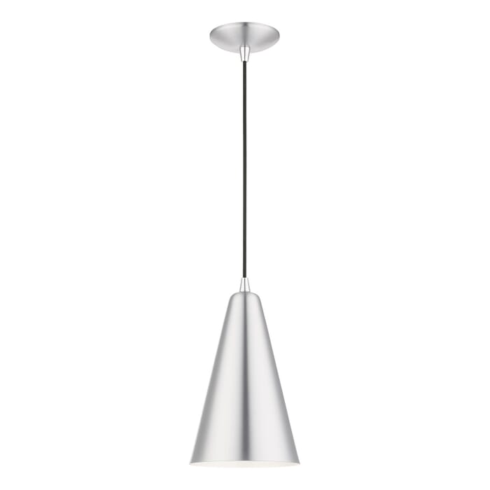 Dulce 1-Light Mini Pendant in Brushed Aluminum w with Polished Chrome Dulce 1-Light Mini Pendant in Brushed Aluminum w with Polished Chrome