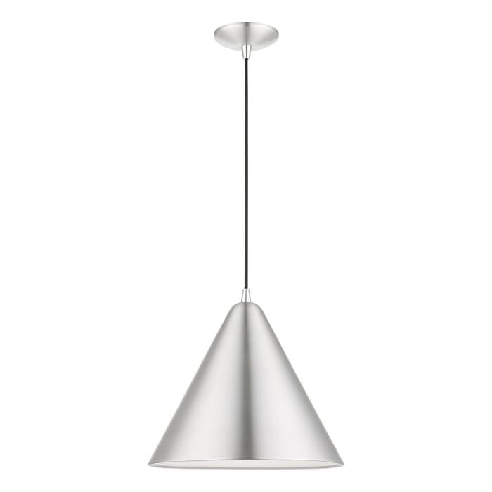 Dulce 1-Light Pendant in Brushed Aluminum w with Polished Chrome Dulce 1-Light Pendant in Brushed Aluminum w with Polished Chrome