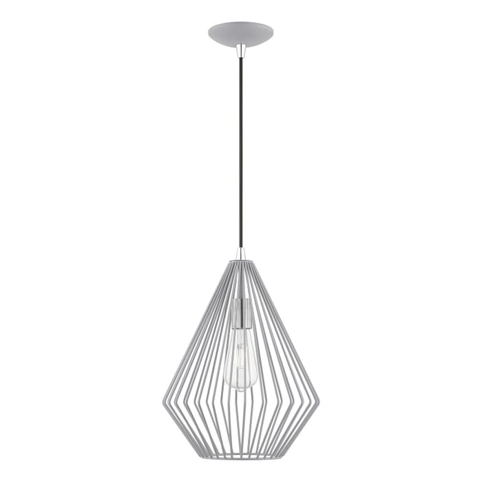 Linz 1-Light Pendant in Nordic Gray w with Polished Chrome Linz 1-Light Pendant in Nordic Gray w with Polished Chrome