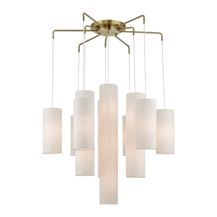 Strathmore 15-Light Foyer Chandelier in Antique Brass Strathmore 15-Light Foyer Chandelier in Antique Brass