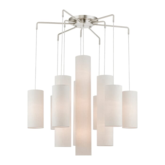 Strathmore 15-Light Foyer Chandelier in Brushed Nickel Strathmore 15-Light Foyer Chandelier in Brushed Nickel